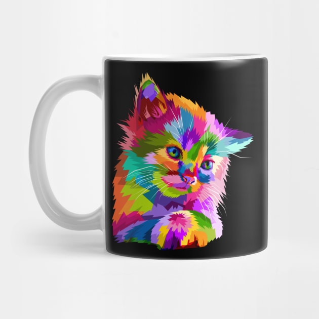 Colorful Cat Kitten Lover by LotusTee